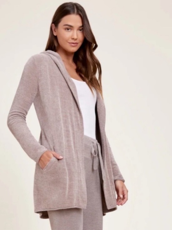 Barefoot Dreams Sweaters - Barefoot Dreams CozyChic Lite Hooded Resort Cardigan Size Medium